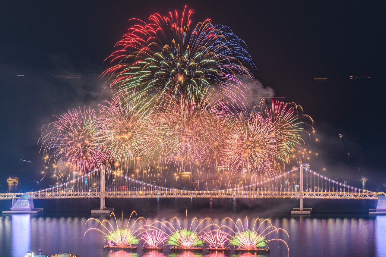 부산 광안리 거리 모습